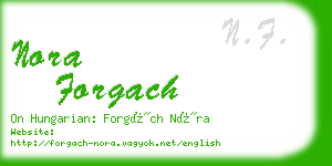 nora forgach business card